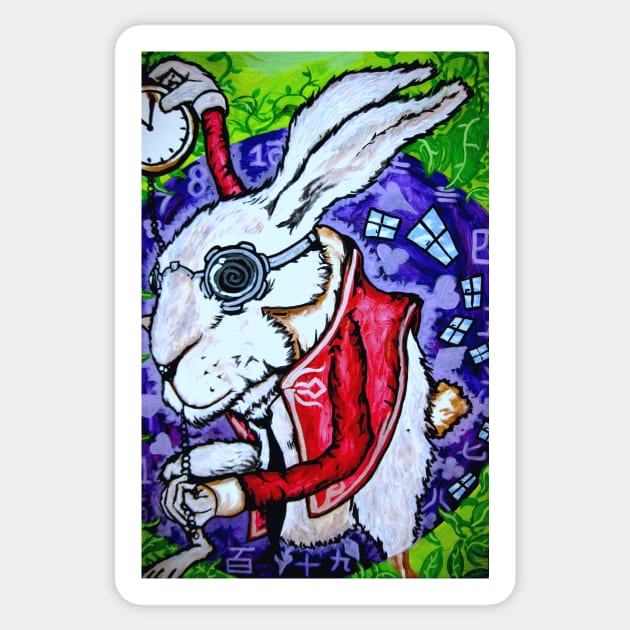 White Rabbit Sticker by Jacob Wayne Bryner 